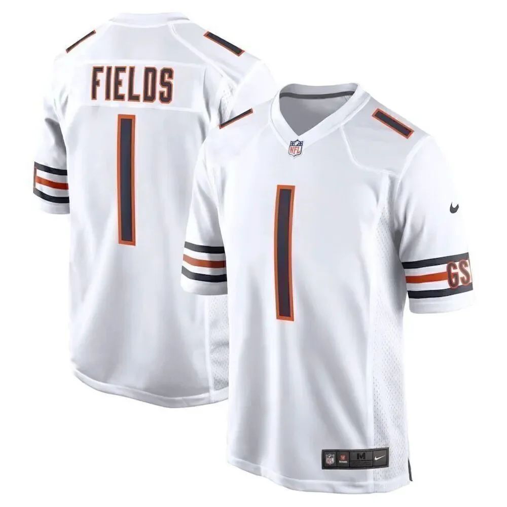 Nike NWT Men's Chicago Bears Justin Fields Nike White Game Jersey XL